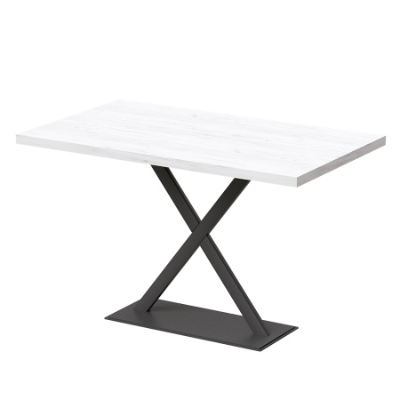 Стол Харлей (1600х800) 18мм, ЛДСП Дуб белый крафт / Металлокаркас Черный
