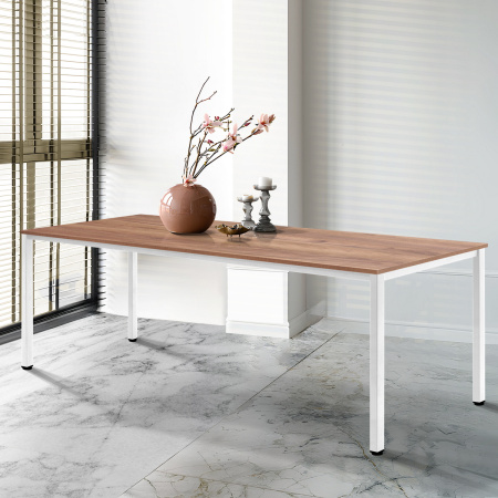 Стол Сеул (2000х800), ЛДСП Дуб табачный крафт / Металлокаркас Белый Стол Сеул (2000х800), ЛДСП Дуб табачный крафт / Металлокаркас Белый