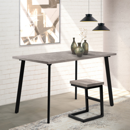 Стол Шанхай (1200х700), ЛДСП Бетон / Металлокаркас Черный Стол Шанхай (1200х700), ЛДСП Бетон / Металлокаркас Черный