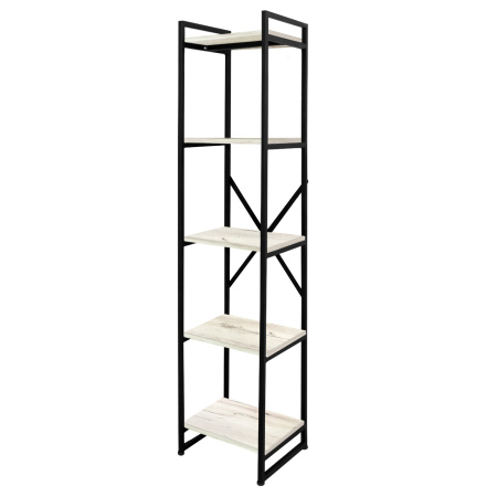 Стеллаж Лофт СН-2, ЛДСП Дуб белый крафт / Металлокаркас Черный Стеллаж Лофт СН-2, ЛДСП Дуб белый крафт / Металлокаркас Черный