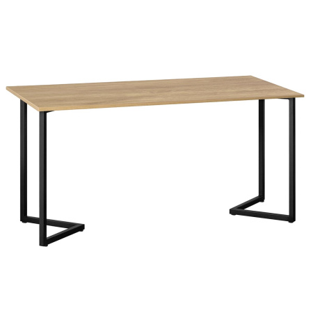 Стол Лондон (1600х800) 18мм, ЛДСП Дуб золотой крафт / Металлокаркас Черный
