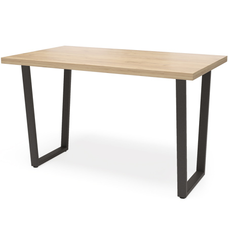 Стол Уэльс (1300х800) 18мм, ЛДСП Дуб золотой крафт / Металлокаркас Черный