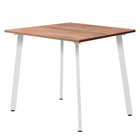 Стол Шанхай (900х900) 18мм, ЛДСП Дуб табачный крафт / Металлокаркас Белый