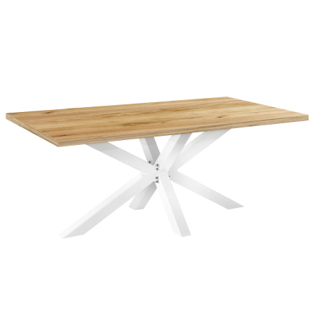 Стол Кейптаун (2000х1000), ЛДСП Дуб золотой крафт / Металлокаркас Белый