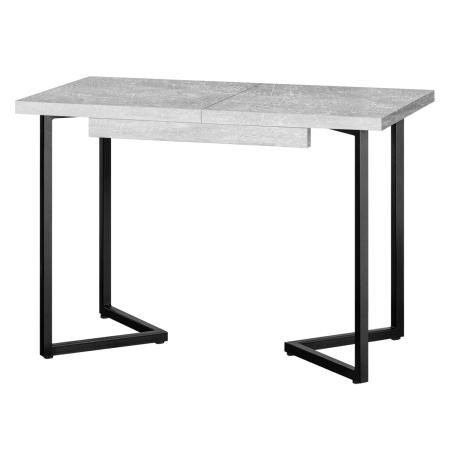Стол раздвижной Лондон (1000/1400х600), ЛДСП Бетон / Металлокаркас Черный