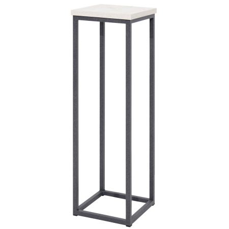 Подставка декоративная 210x210x700, ЛДСП Дуб белый крафт / Металлокаркас Графит