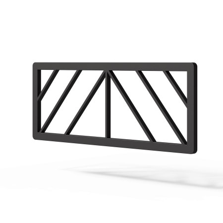 Изголовье для кровати Афина 1800 (180х62 см), Металлокаркас Черный