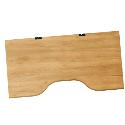 Столешница с вырезом 1300х800х36, ЛДСП Дуб золотой крафт / Металлокаркас Черный