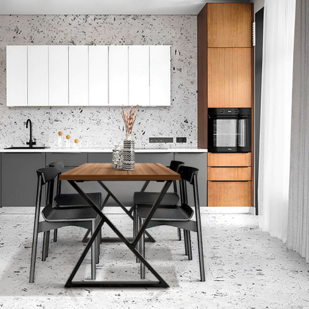 Стол Дели (1200х700), ЛДСП Дуб табачный крафт / Металлокаркас Черный Стол Дели (1200х700), ЛДСП Дуб табачный крафт / Металлокаркас Черный