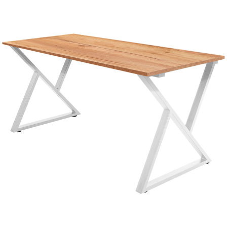 Стол Дели (1200х700) 18мм, ЛДСП Дуб золотой крафт / Металлокаркас Белый
