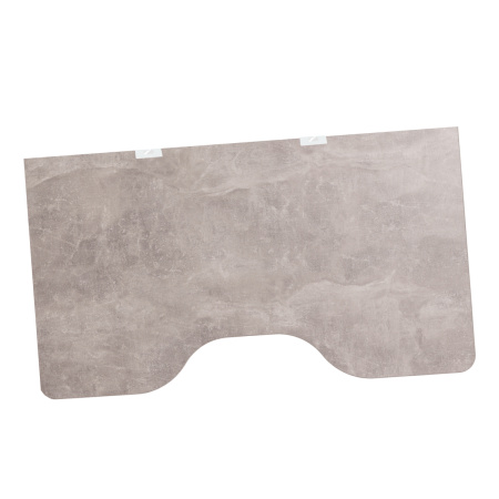 Столешница с вырезом 1300x850x18, ЛДСП Бетон / Металлокаркас Белый