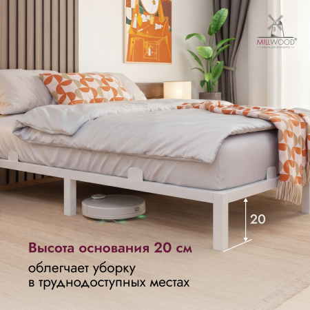 Кровать Сеул (2000х1800), Металлокаркас Белый
