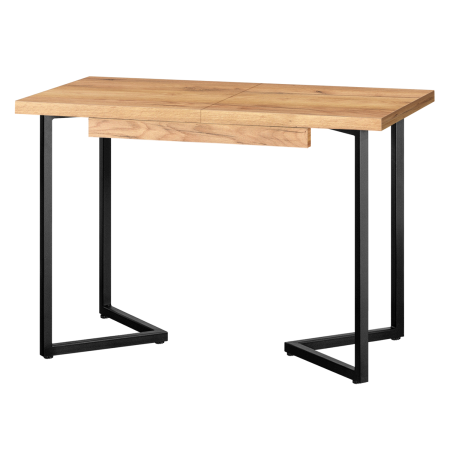 Стол раздвижной Лондон (1000/1400х600), ЛДСП Дуб золотой крафт / Металлокаркас Черный