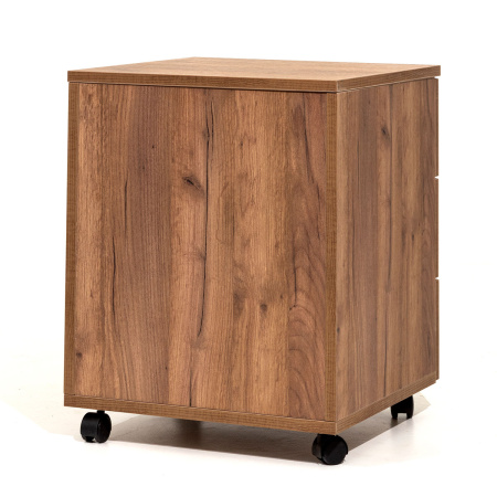 Тумба офисная подкатная с замком, ЛДСП Дуб табачный крафт