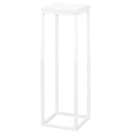 Подставка декоративная 210x210x700, ЛДСП Белый / Металлокаркас Белый