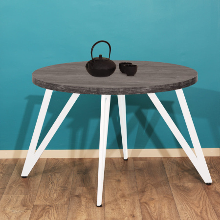 Стол Женева 2 (D1100), ЛДСП Сосна пасадена / Металлокаркас Белый