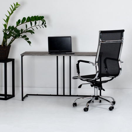 Стол-консоль Лиссабон 1, ЛДСП Сосна пасадена / Металлокаркас Черный