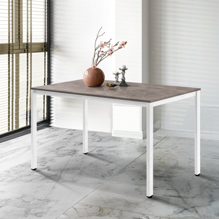 Стол Сеул (1200х700), ЛДСП Бетон / Металлокаркас Белый Стол Сеул (1200х700), ЛДСП Бетон / Металлокаркас Белый