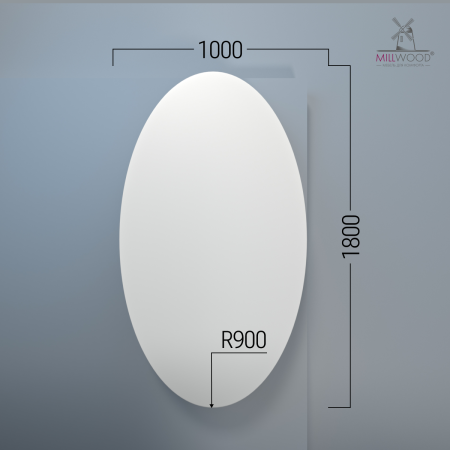 Столешница овальная 1800х1000х36, ЛДСП Белый Столешница овальная 1800х1000х36, ЛДСП Белый