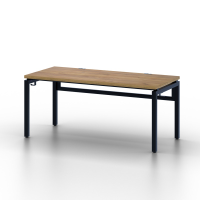 Стол Будапешт (1800х800) 36 мм, ЛДСП Дуб золотой крафт \ Металлокаркас Черный