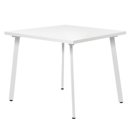 Стол Шанхай (1000х1000), ЛДСП Белый / Металлокаркас Белый