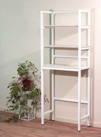 Стойка для стиральной машины Венеция 2, ЛДСП Дуб белый крафт / Металлокаркас Белый