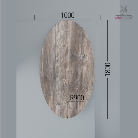 Столешница овальная 1800х1000х36, ЛДСП Сосна пасадена