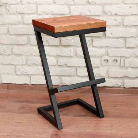 Стул барный Бран 2, ЛДСП Дуб табачный крафт / Металлокаркас Графит