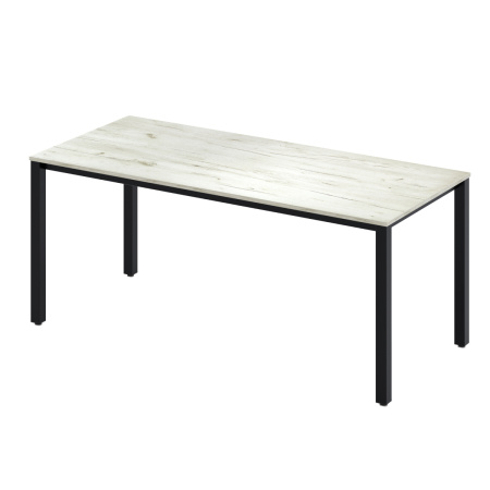 Стол Сеул (1800х800), ЛДСП Дуб белый крафт \ Металлокаркас Черный Стол Сеул (1800х800), ЛДСП Дуб белый крафт \ Металлокаркас Черный